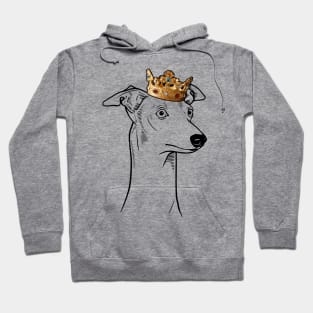 Whippet Dog King Queen Wearing Crown Hoodie